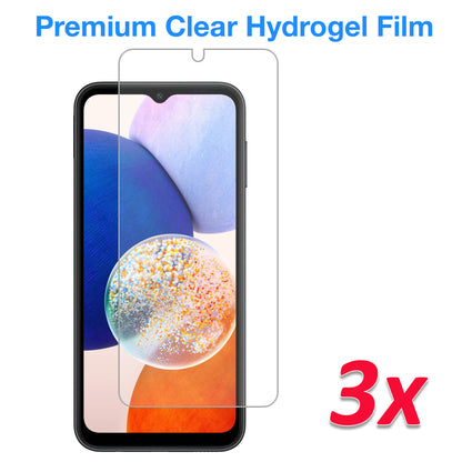 [3 Pack] MEZON Samsung Galaxy A14 5G Premium Hydrogel Clear Edge-to-Edge Full Coverage Screen Protector Fingerprint Sensor Film