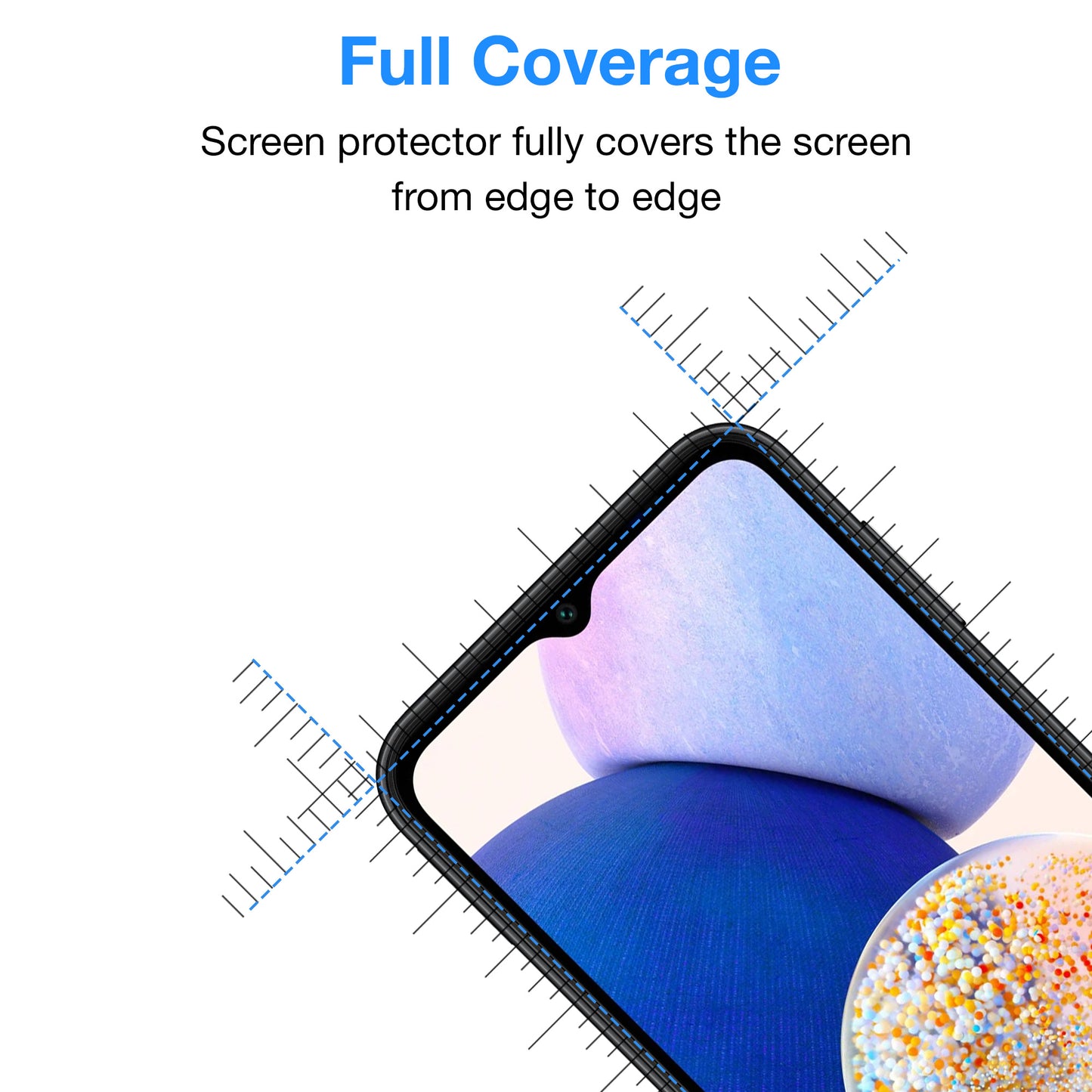[3 Pack] MEZON Samsung Galaxy A14 5G Premium Hydrogel Clear Edge-to-Edge Full Coverage Screen Protector Fingerprint Sensor Film