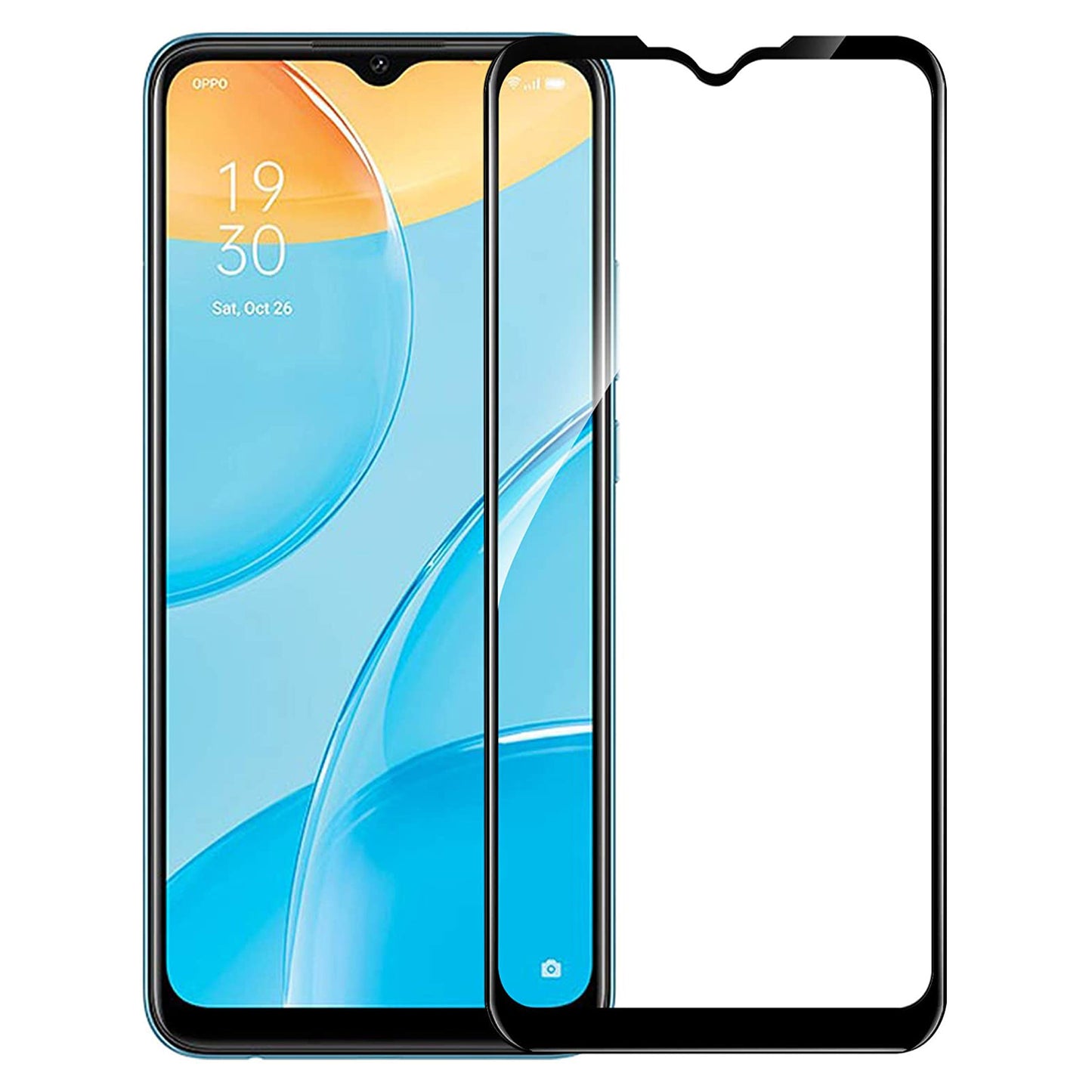 [2 Pack] MEZON Full Coverage OPPO A54s Tempered Glass Crystal Clear Premium 9H HD Screen Protector (OPPO A54s, 9H Full)