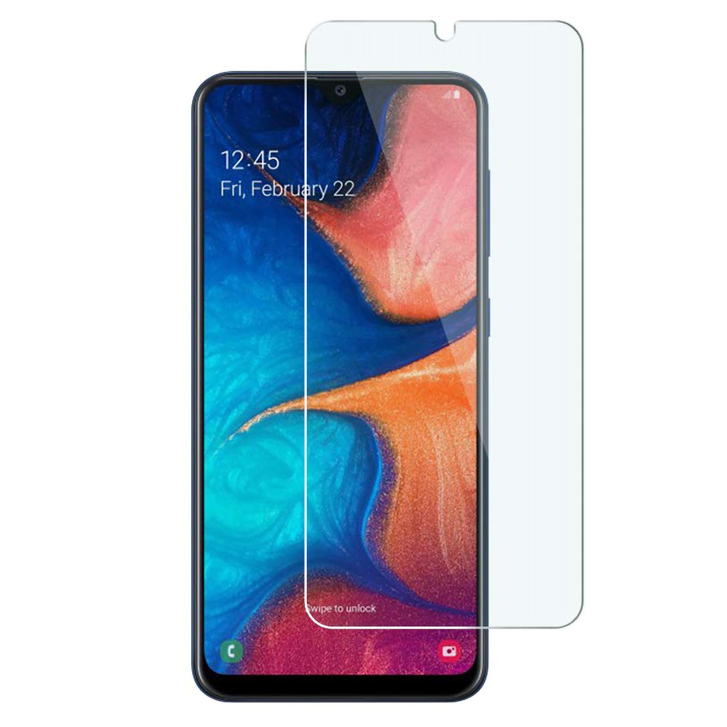 [2 Pack] MEZON Samsung Galaxy A50 Tempered Glass Crystal Clear Premium 9H HD Case Friendly Screen Protector (A50, 9H)