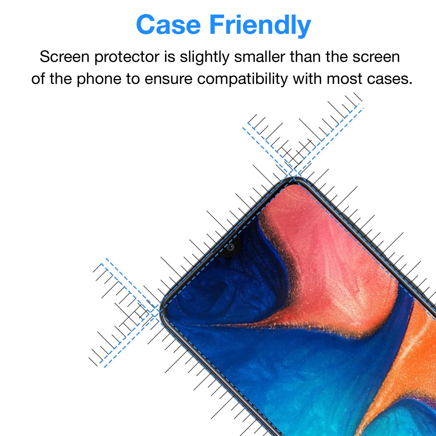 [3 Pack] MEZON Samsung Galaxy A30 Anti-Glare Matte Screen Protector Case Friendly Film (A30, Matte)