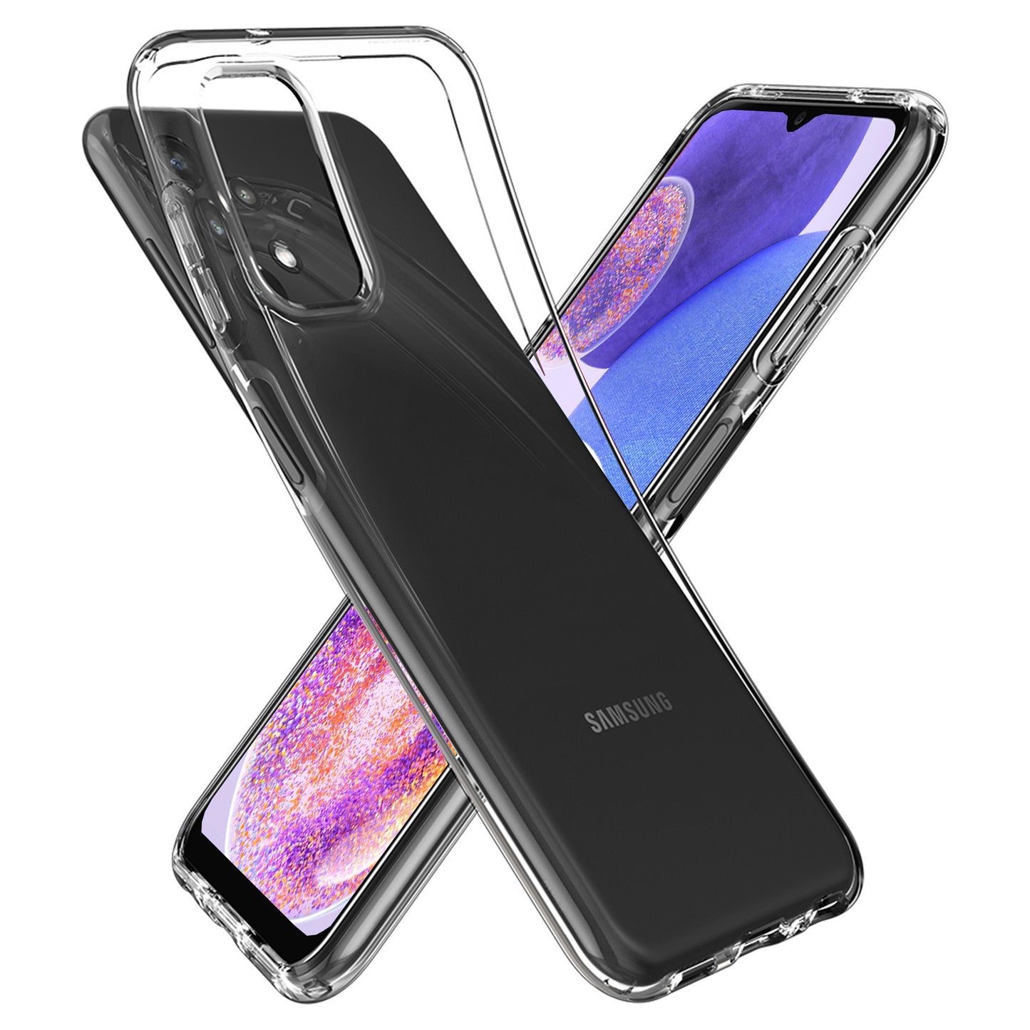 MEZON Galaxy A23 Ultra Slim Crystal Clear Premium TPU Gel Back Case – Shock Absorption, Wireless Charging Compatible