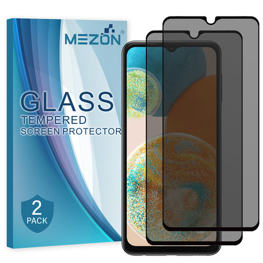 [2 Pack] MEZON Privacy Anti-Spy Full Coverage Samsung Galaxy A23 5G Tempered Glass Premium 9H HD Screen Protectors
