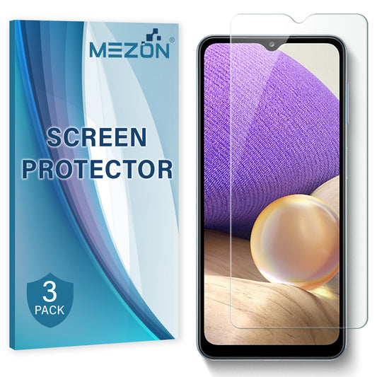 [3 Pack] MEZON Samsung Galaxy A32 5G Ultra Clear Screen Protector Case Friendly Film (A32 5G, Clear)