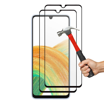 [2 Pack] MEZON Full Coverage Samsung Galaxy A33 5G Tempered Glass Crystal Clear Premium 9H HD Screen Protector