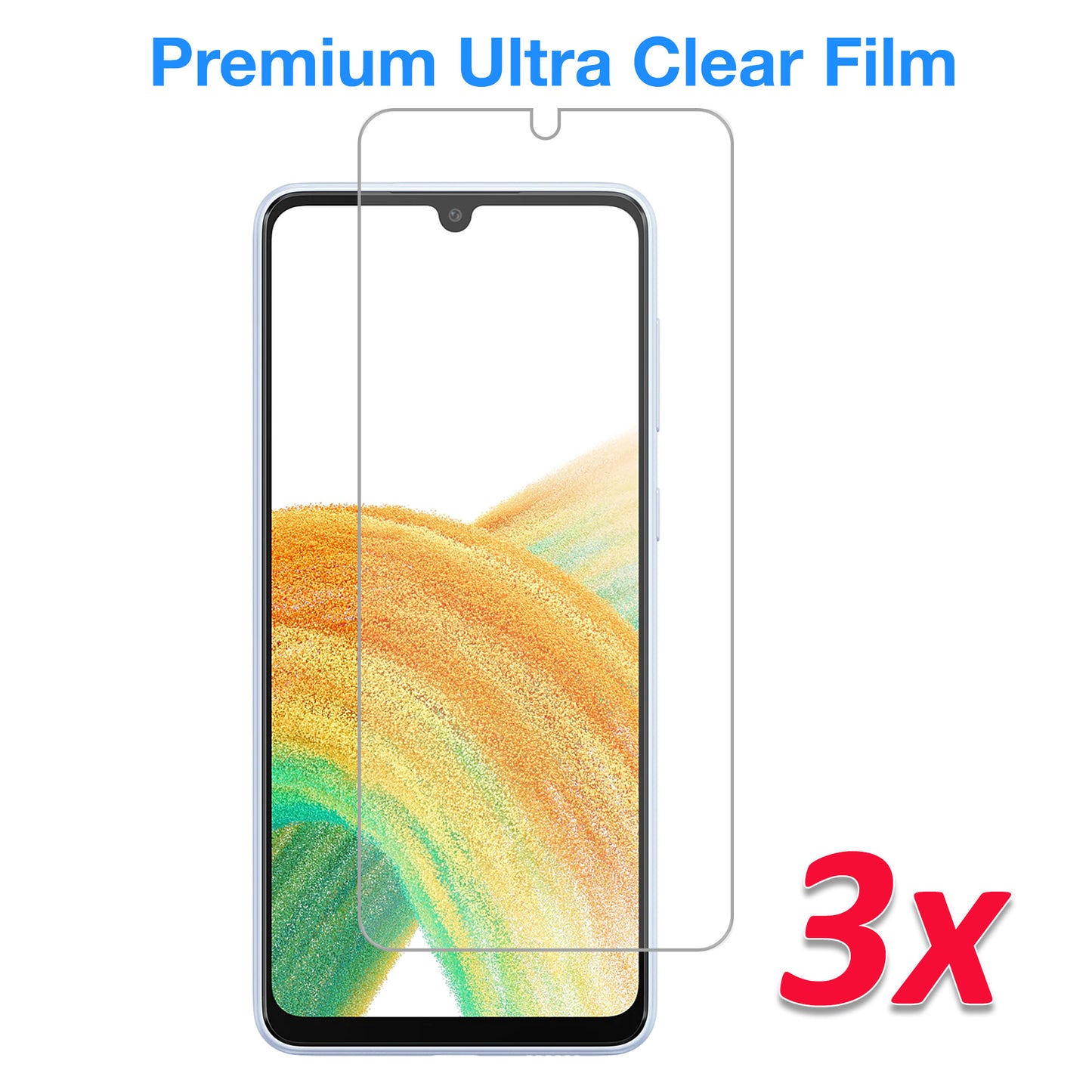 [3 Pack] MEZON Samsung Galaxy A33 5G Anti-Glare Matte Screen Protector Case Friendly Film (Galaxy A33 5G, Matte)