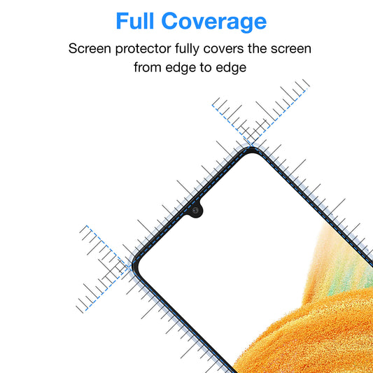 [2 Pack] MEZON Full Coverage Samsung Galaxy A33 5G Tempered Glass Crystal Clear Premium 9H HD Screen Protector