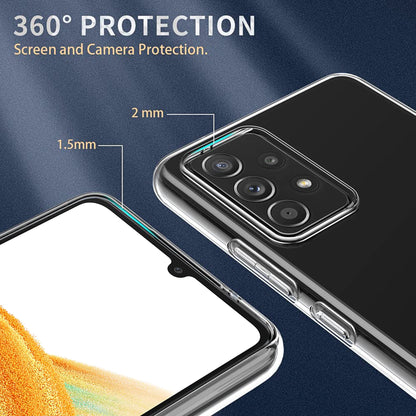 MEZON Galaxy A33 5G Ultra Slim Crystal Clear Premium TPU Gel Back Case – Shock Absorption, Wireless Charging Compatible
