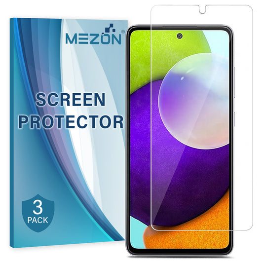[3 Pack] MEZON Samsung Galaxy A52 Ultra Clear Screen Protector Case Friendly Film (A52, Clear)