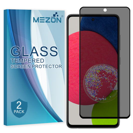 [2 Pack] MEZON Privacy Anti-Spy Full Coverage Samsung Galaxy A52s 5G Tempered Glass Premium 9H HD Screen Protectors