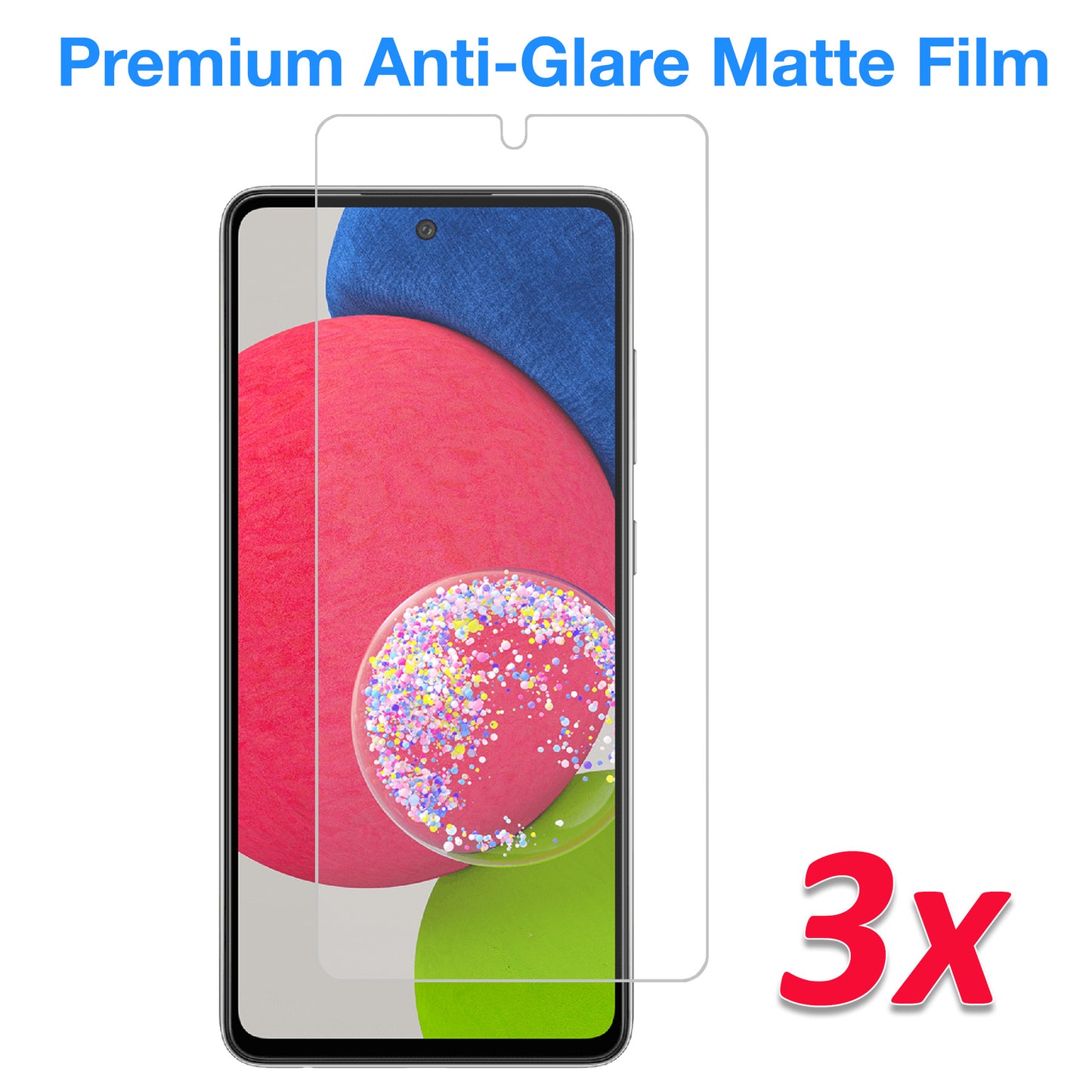 [3 Pack] MEZON Samsung Galaxy A52s 5G Anti-Glare Matte Screen Protector Case Friendly Film (A52s 5G, Matte)