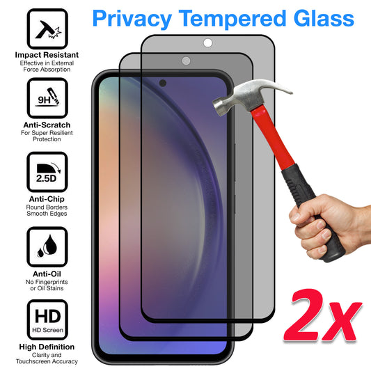 [2 Pack] MEZON Privacy Anti-Spy Full Coverage Samsung Galaxy A54 5G Tempered Glass Premium 9H HD Screen Protectors