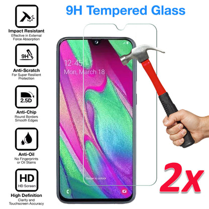 [2 Pack] MEZON Samsung Galaxy A90 5G Tempered Glass Crystal Clear Premium 9H HD Case Friendly Screen Protector (A90 5G, 9H)