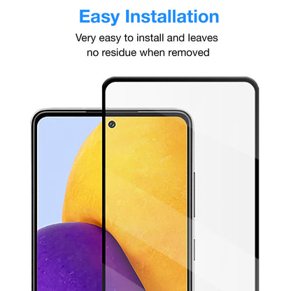 [2 Pack] MEZON Full Coverage Samsung Galaxy A72 Tempered Glass Crystal Clear Premium 9H HD Screen Protector (A72, 9H Full)