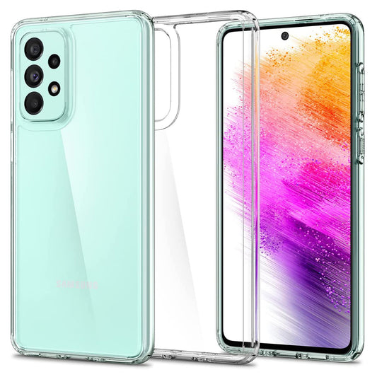 MEZON Galaxy A73 5G Ultra Slim Crystal Clear Premium TPU Gel Back Case – Shock Absorption, Wireless Charging Compatible