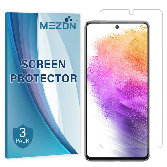 [3 Pack] MEZON Samsung Galaxy A73 5G Ultra Clear Screen Protector Case Friendly Film (Galaxy A73 5G, Clear)