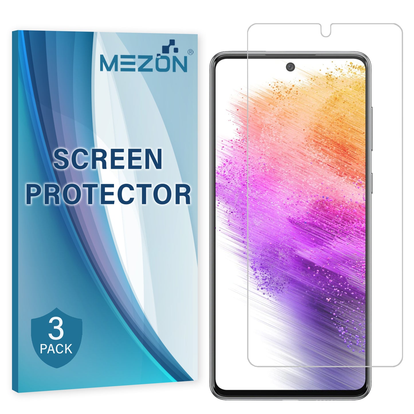[3 Pack] MEZON Samsung Galaxy A73 5G Anti-Glare Matte Screen Protector Case Friendly Film (Galaxy A73 5G, Matte)