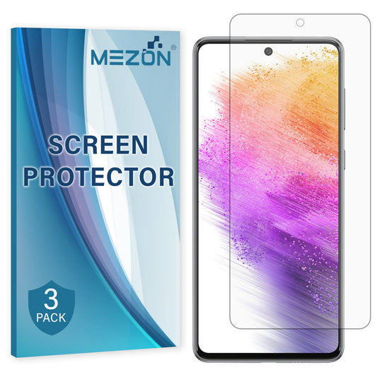 [3 Pack] MEZON Samsung Galaxy A73 5G Premium Hydrogel Clear Edge-to-Edge Full Coverage Screen Protector Fingerprint Sensor Film