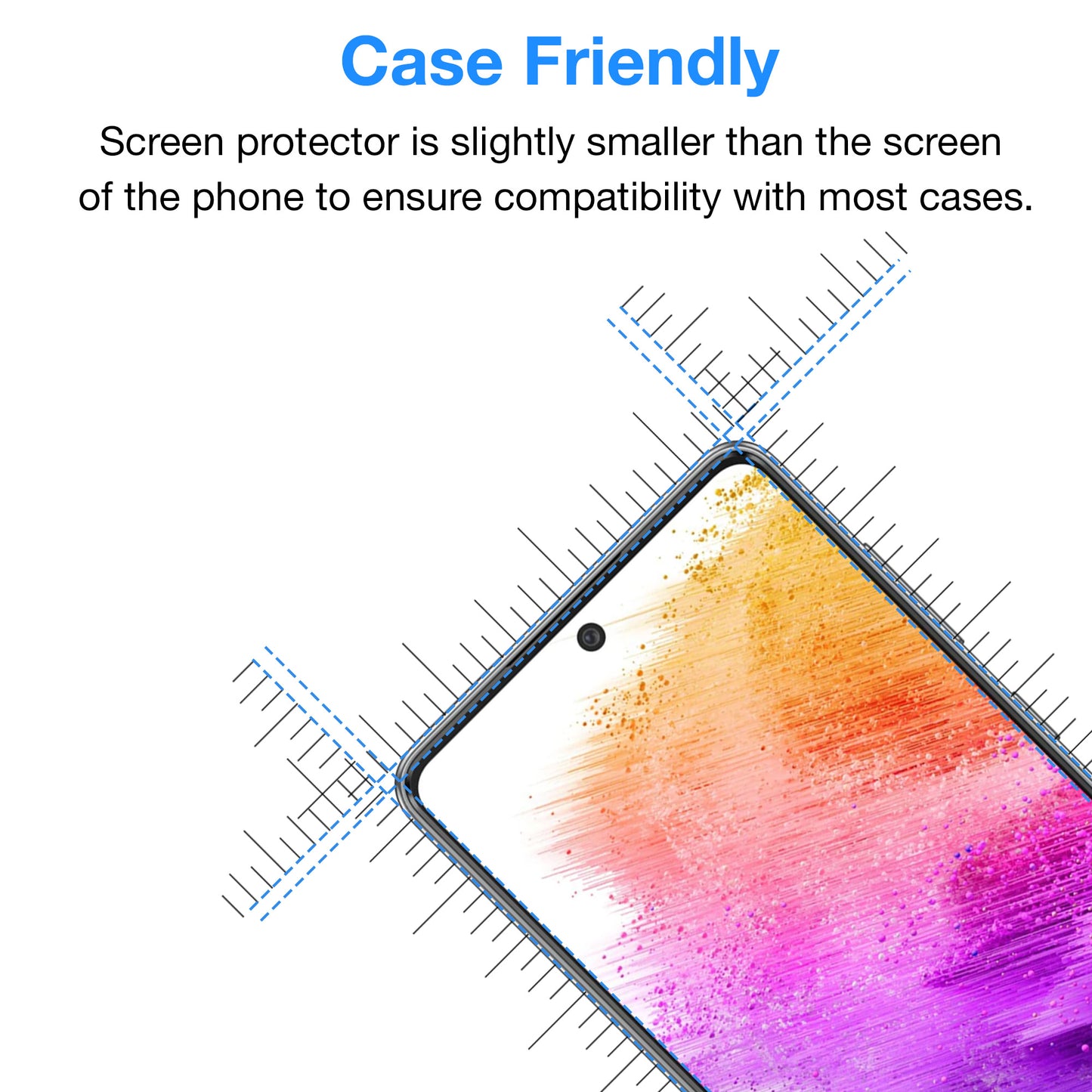 [3 Pack] MEZON Samsung Galaxy A73 5G Anti-Glare Matte Screen Protector Case Friendly Film (Galaxy A73 5G, Matte)
