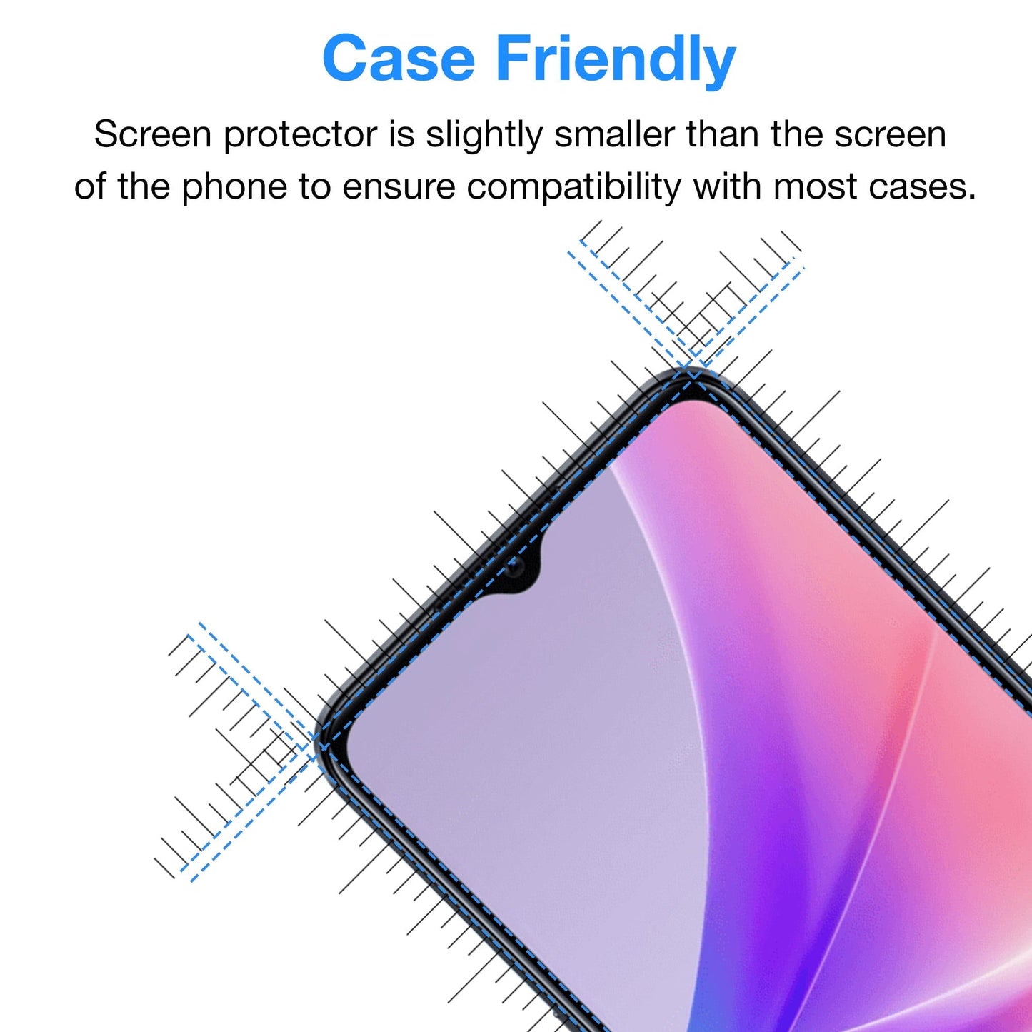 [3 Pack] MEZON OPPO A77 5G Ultra Clear Screen Protector Case Friendly Film (OPPO A77 5G, Clear)