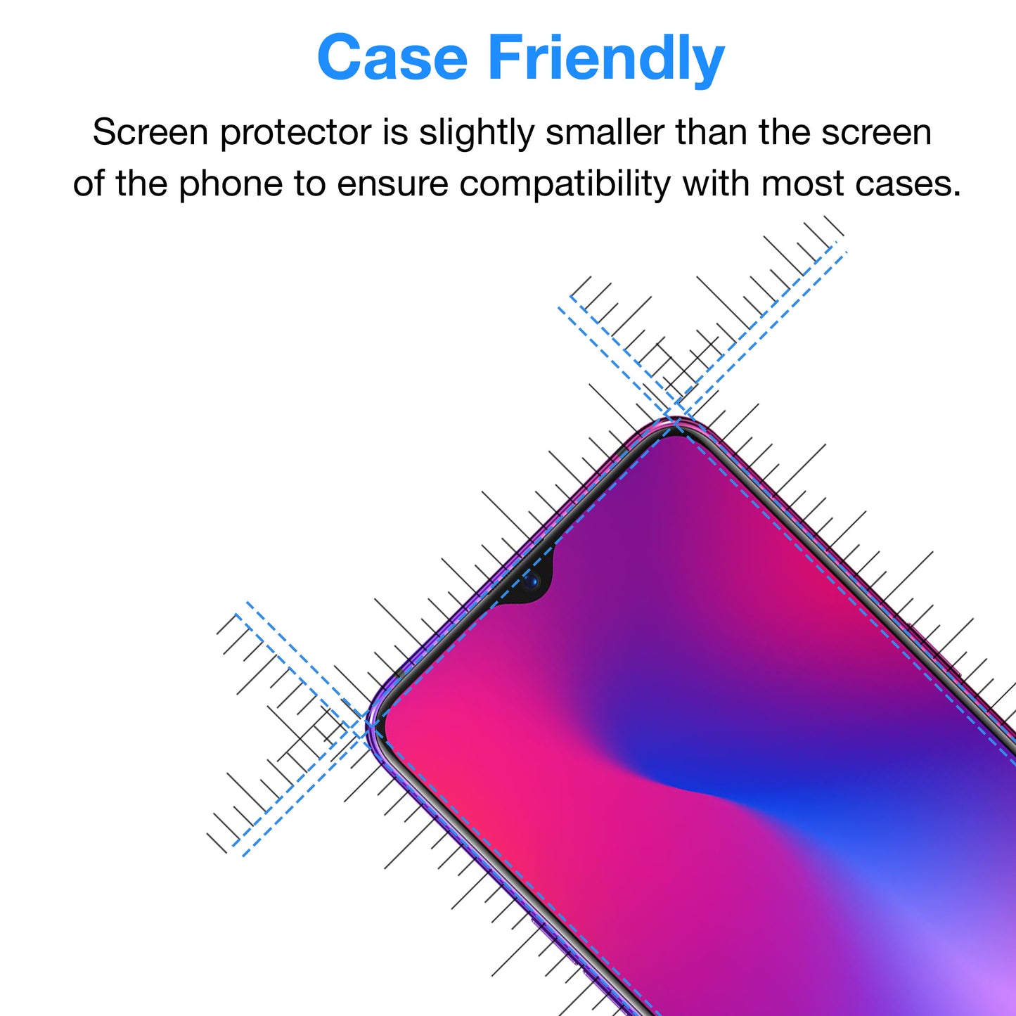 [3 Pack] MEZON OPPO Find X2 Lite Ultra Clear Screen Protector Case Friendly Film (Find X2 Lite, Clear)