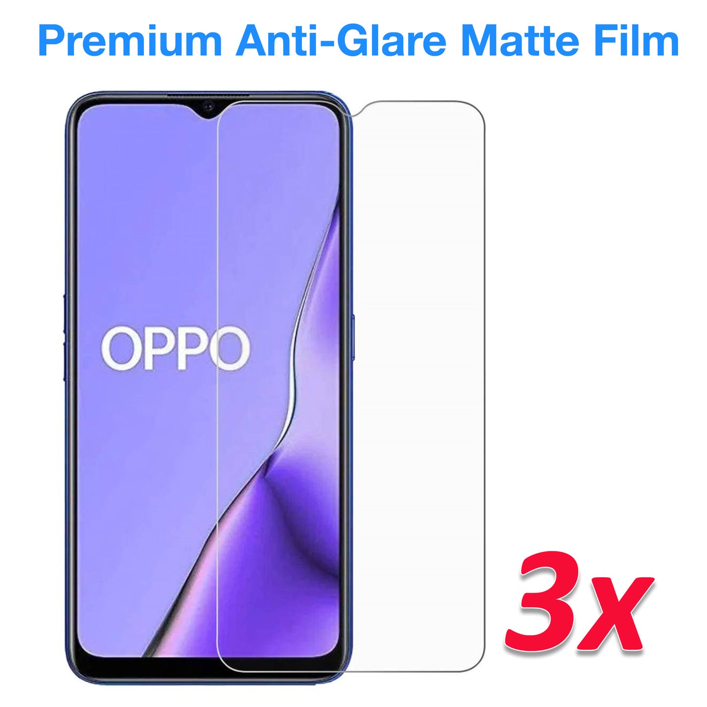 [3 Pack] MEZON OPPO A5 2020 Anti-Glare Matte Screen Protector Case Friendly Film (A5 2020, Matte)