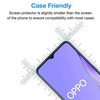[2 Pack] MEZON OPPO A5 2020 Tempered Glass 9H HD Crystal Clear Premium Case Friendly Screen Protector (A5 2020, 9H)