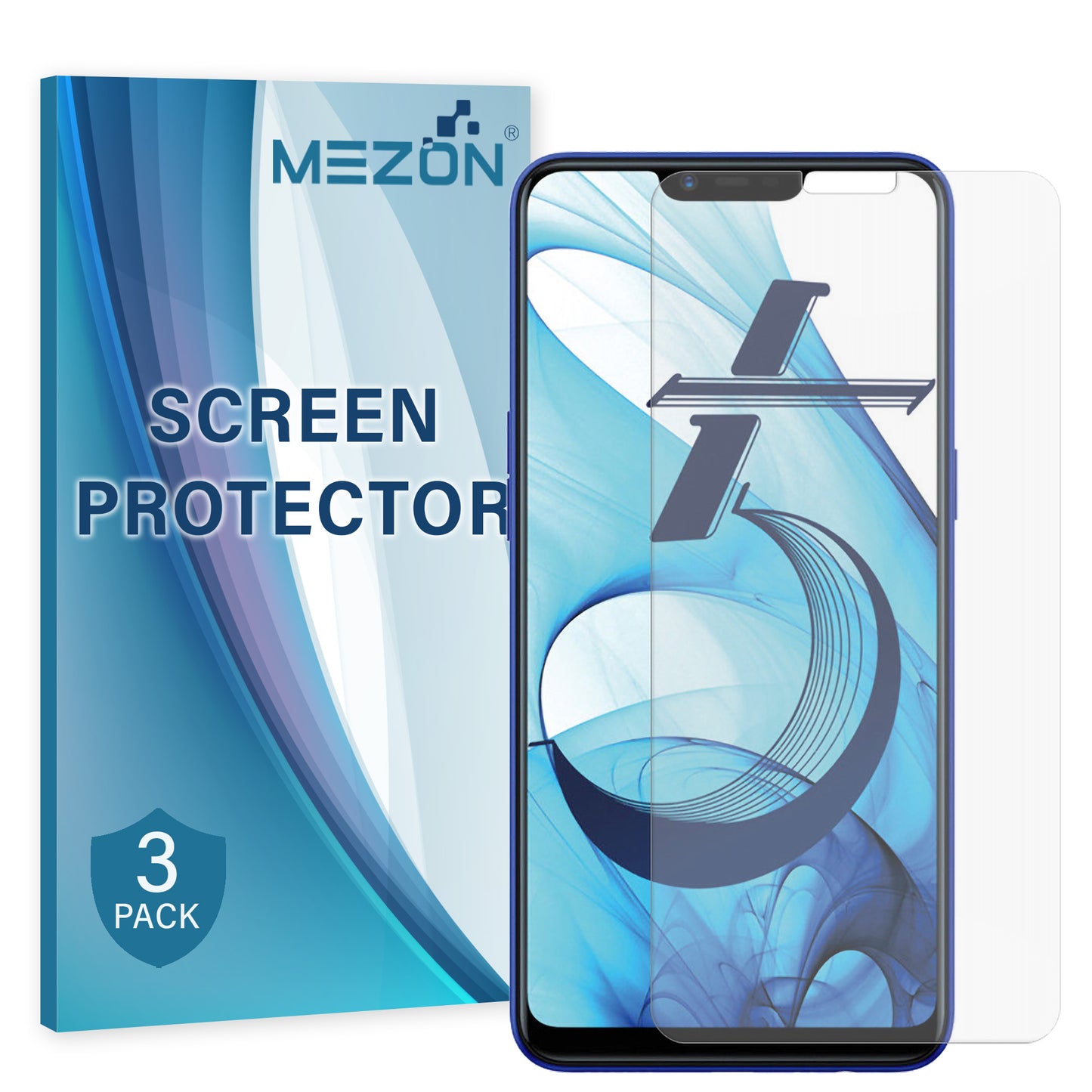 [3 Pack] MEZON OPPO AX5 Anti-Glare Matte Screen Protector Case Friendly Film (AX5, Matte)