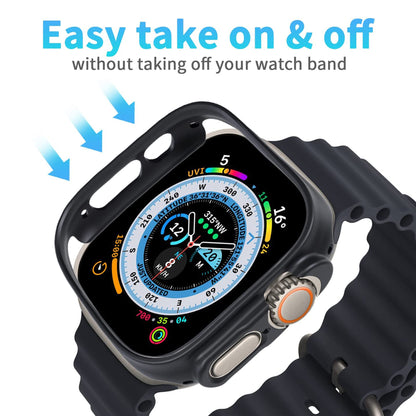 MEZON Premium Black Hard PC Protective Case for Apple Watch Ultra (49mm) – Wireless Charging Compatible