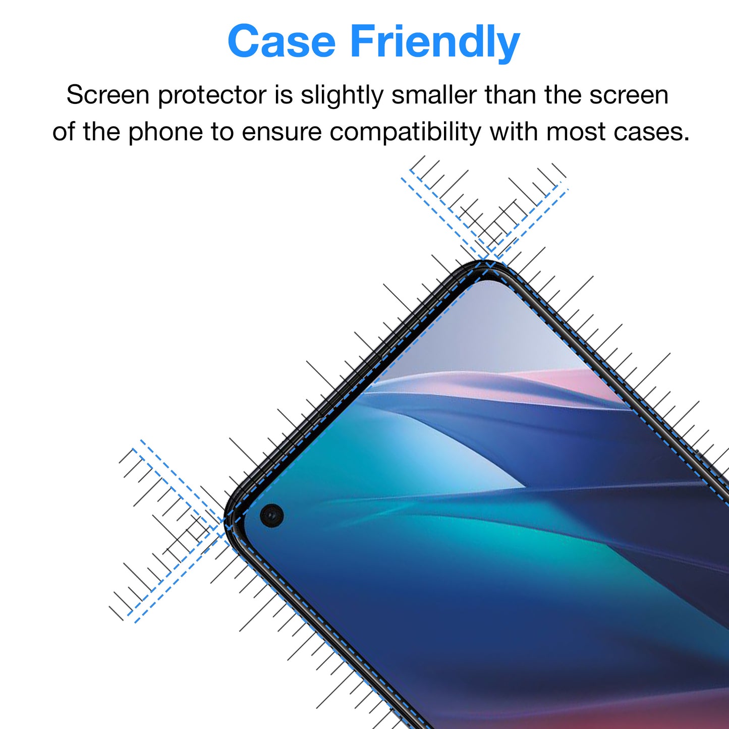 [3 Pack] MEZON OPPO Find X5 Lite Ultra Clear Screen Protector Case Friendly Film (OPPO Find X5 Lite, Clear)