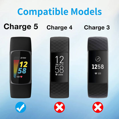 [3 Pack] MEZON Fitbit Charge 5 Ultra Clear Screen Protector TPU Film for Fitness Tracker Shock Absorption (Charge 5, Clear)