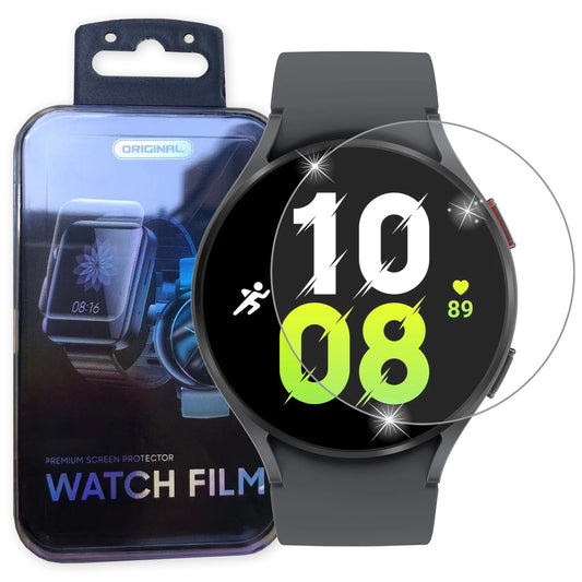 [2 Pack] MEZON Samsung Galaxy Watch4 (44 mm) Premium Tempered Glass Protector Shock Absorption (Galaxy Watch4 44mm, 9H)