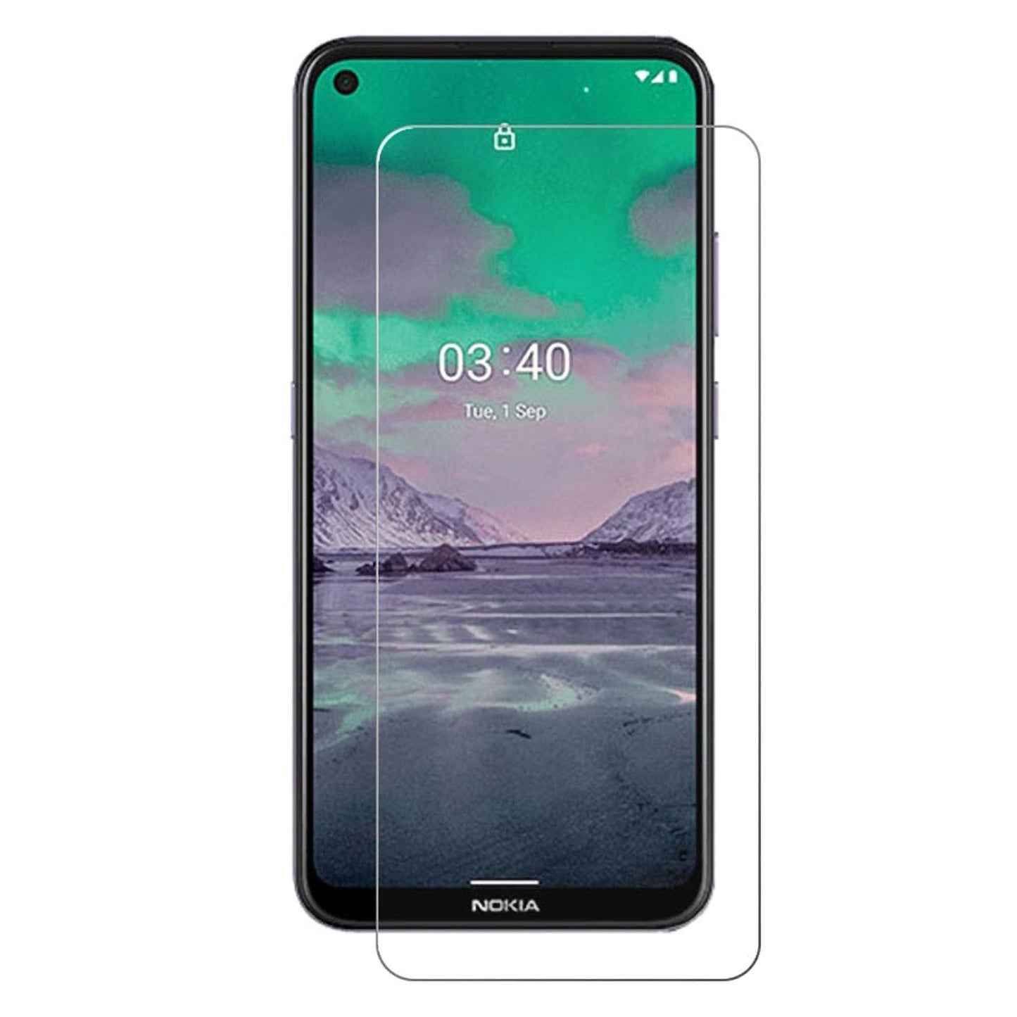 [2 Pack] MEZON Nokia 5.4 Tempered Glass Crystal Clear Premium 9H HD Case Friendly Screen Protector (Nokia 5.4, 9H)