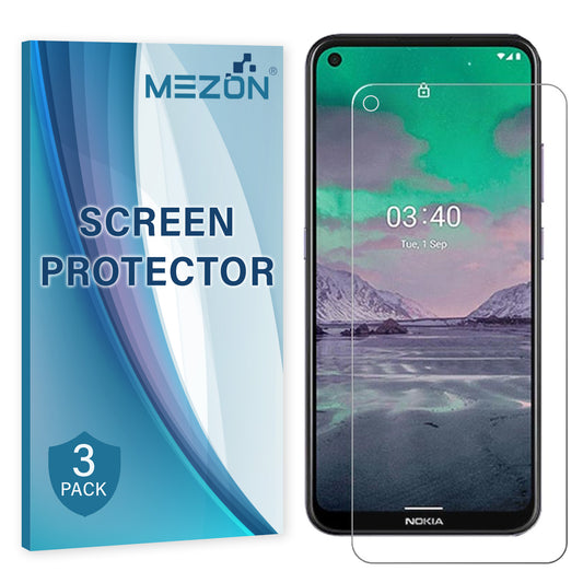 [3 Pack] MEZON Nokia 5.4 Ultra Clear Screen Protector Case Friendly Film (Nokia 5.4, Clear)