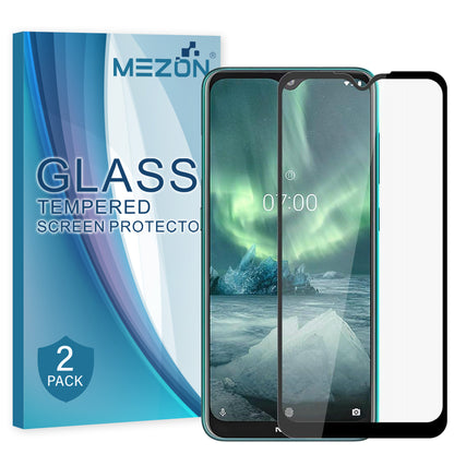[2 Pack] MEZON Full Coverage Nokia 5.3 Tempered Glass Crystal Clear Premium 9H HD Screen Protector (Nokia 5.3, 9H Full)