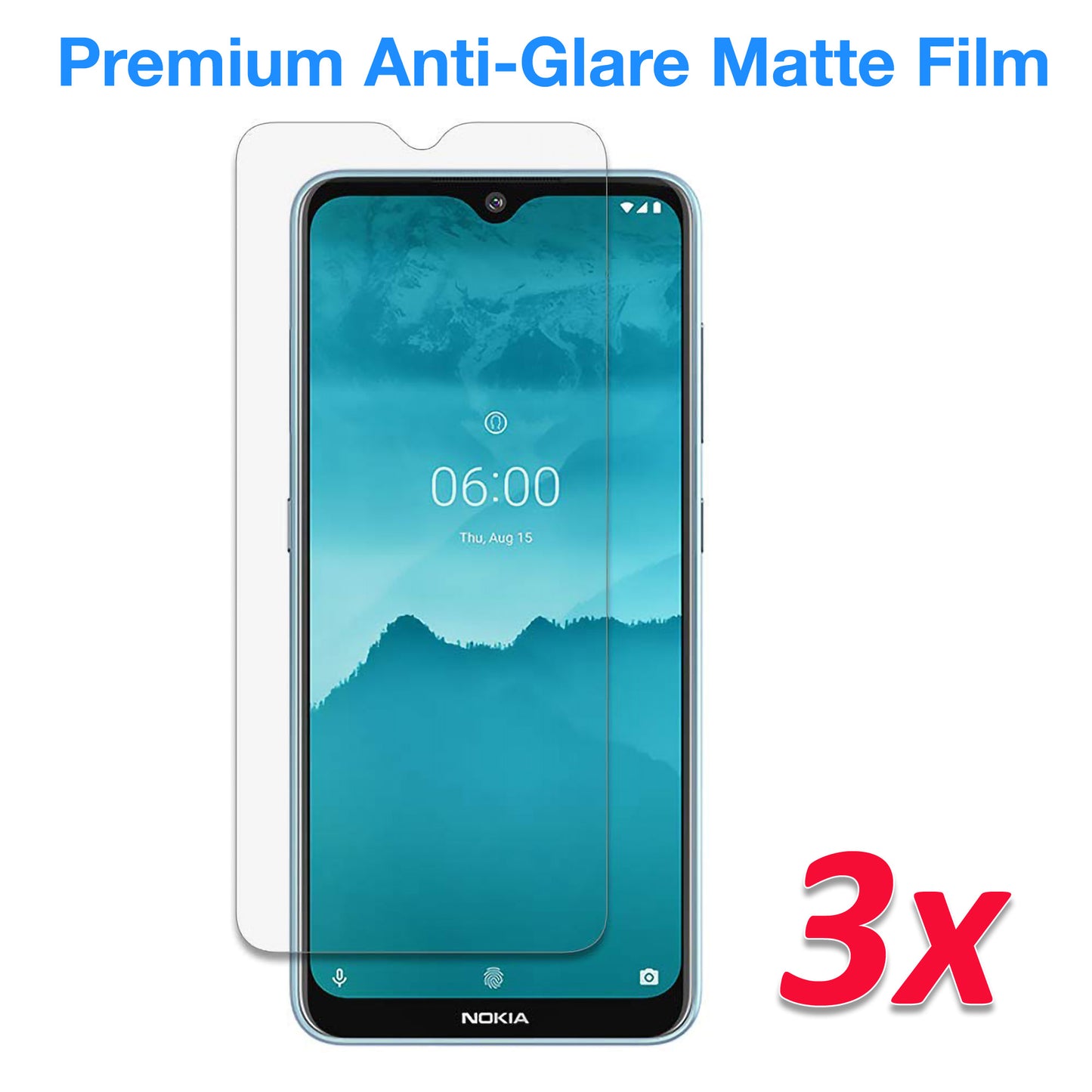 [3 Pack] MEZON Nokia 6.2 Anti-Glare Matte Screen Protector Case Friendly Film (Nokia 6.2, Matte)