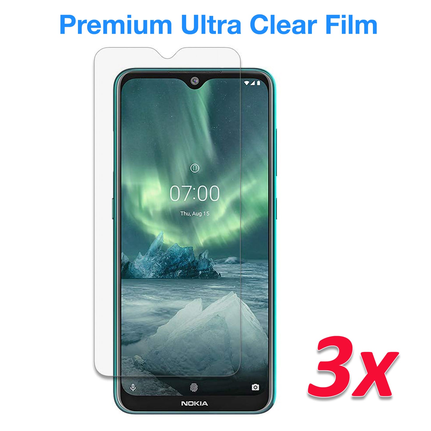 [3 Pack] MEZON Nokia 5.3 Ultra Clear Screen Protector Case Friendly Film (Nokia 5.3, Clear)