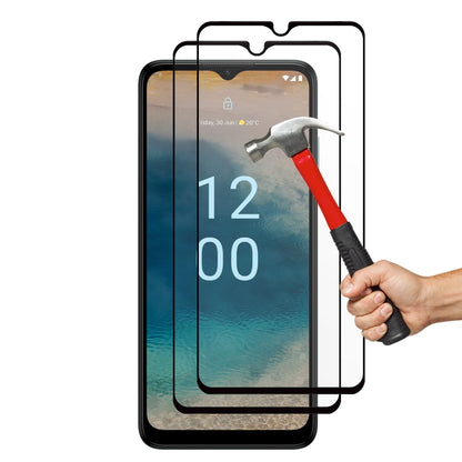 [2 Pack] MEZON Full Coverage Nokia G21 Tempered Glass Crystal Clear Premium 9H HD Screen Protector (Nokia G21, 9H Full)