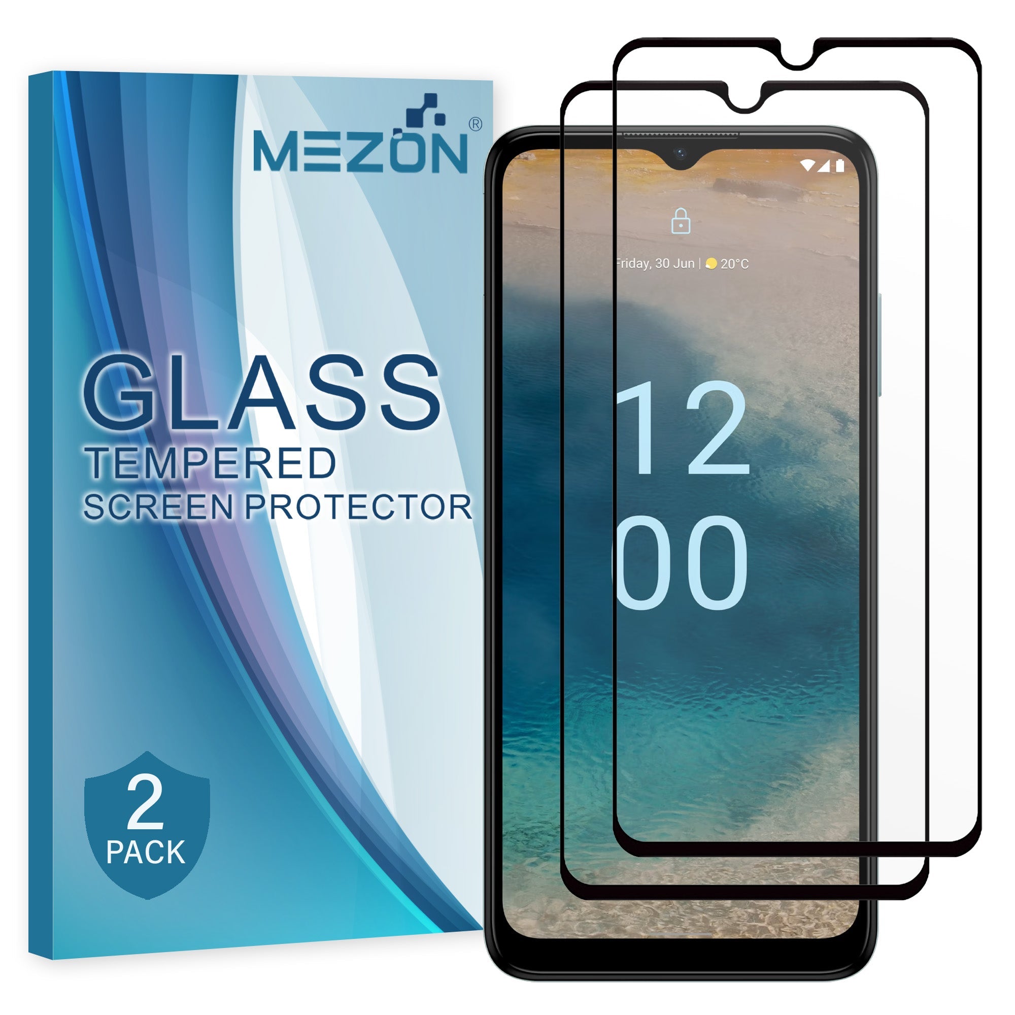[2 Pack] MEZON Nokia G21 Full-Cover 9H Tempered Glass