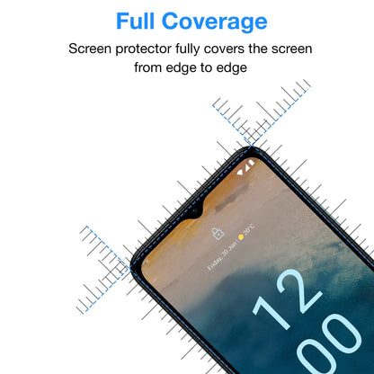 [2 Pack] MEZON Full Coverage Nokia G21 Tempered Glass Crystal Clear Premium 9H HD Screen Protector (Nokia G21, 9H Full)