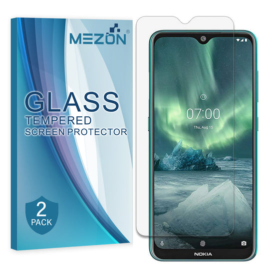 [2 Pack] MEZON Nokia G50 Tempered Glass Crystal Clear Premium 9H HD Case Friendly Screen Protector (Nokia G50, 9H)