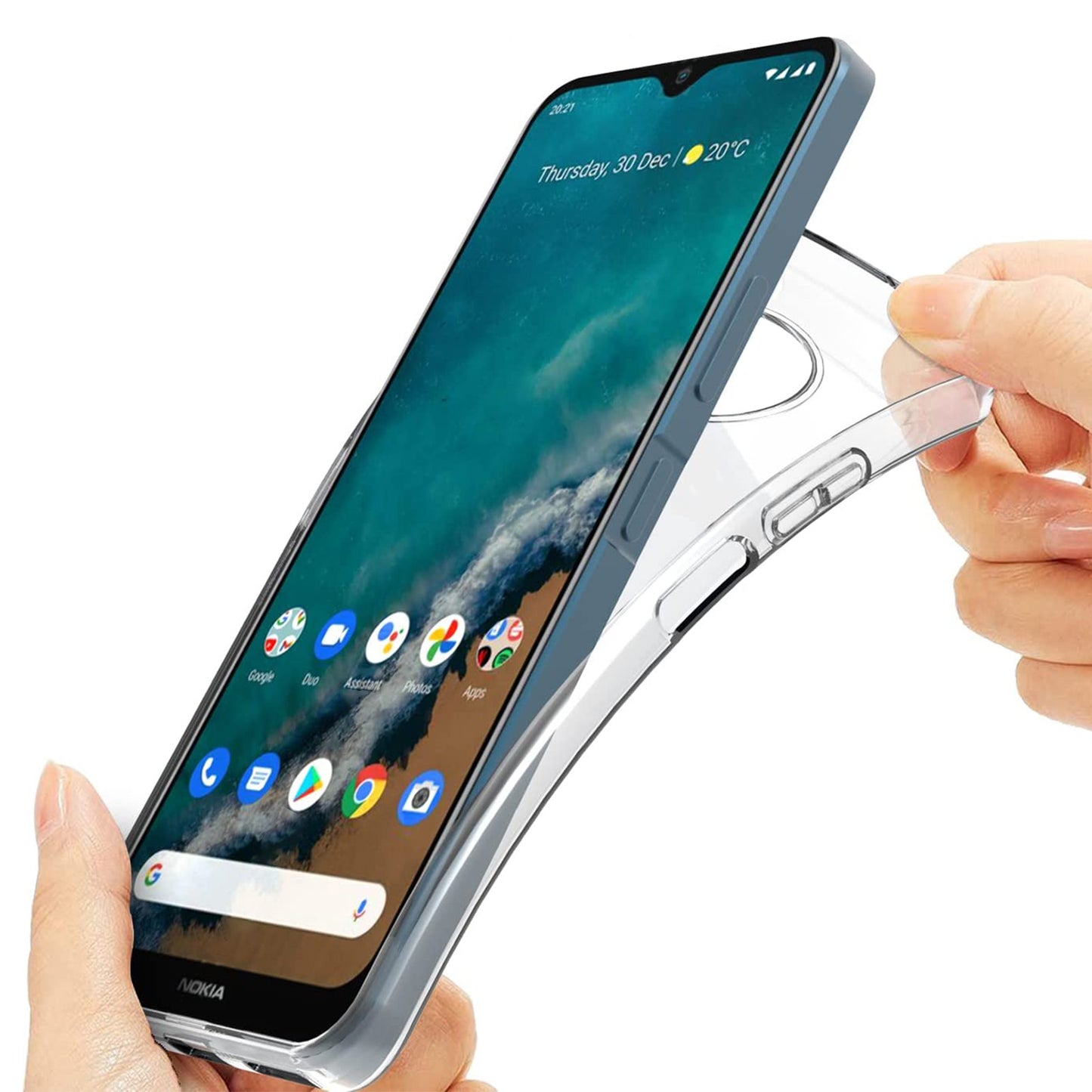 MEZON Nokia G50 Ultra Slim Crystal Clear Premium TPU Gel Back Case – Shock Absorption (Nokia G50, Gel)