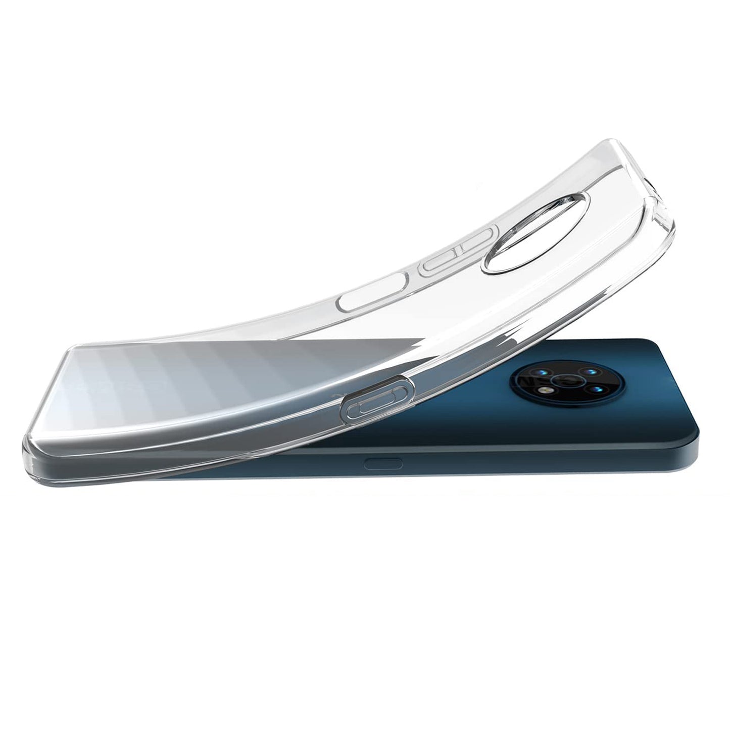 MEZON Nokia G50 Ultra Slim Crystal Clear Premium TPU Gel Back Case – Shock Absorption (Nokia G50, Gel)