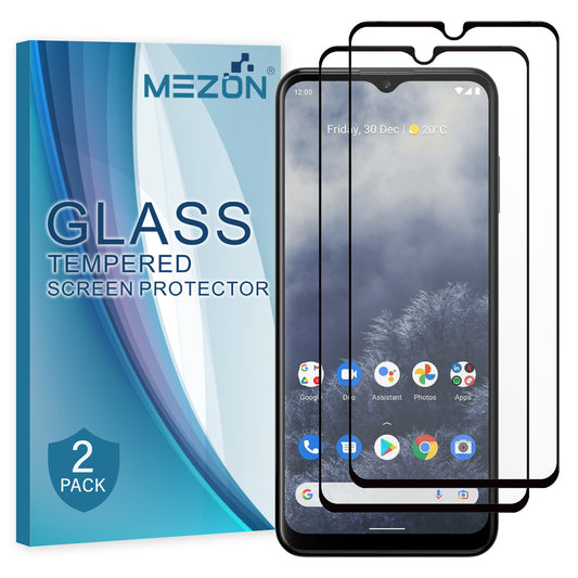 [2 Pack] MEZON Full Coverage Nokia G60 5G Tempered Glass Crystal Clear Premium 9H HD Screen Protector (Nokia G60 5G, 9H Full)