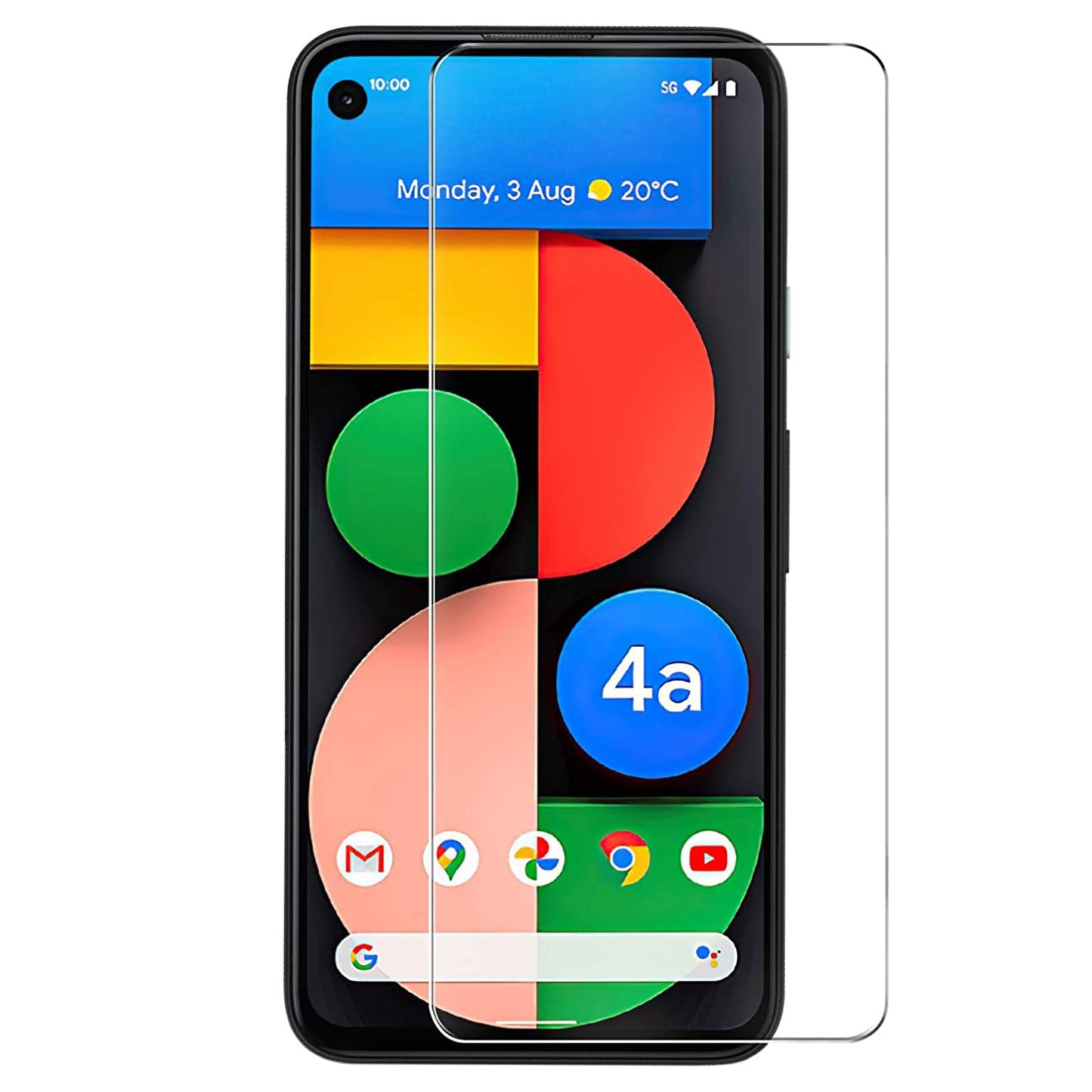 [2 Pack] MEZON Google Pixel 4a 5G (6.2") Tempered Glass Crystal Clear Premium 9H HD Case Friendly Screen Protector