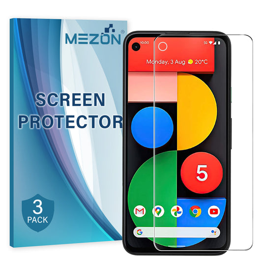 [3 Pack] MEZON Google Pixel 5 (6.0") Anti-Glare Matte Screen Protector Case Friendly Film (Pixel 5, Matte)
