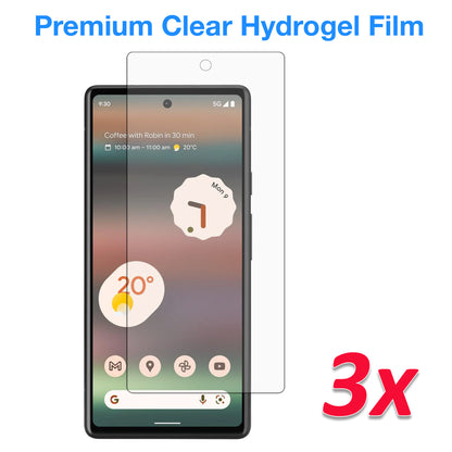 [3 Pack] MEZON Google Pixel 6a (6.1") Premium Hydrogel Clear Edge-to-Edge Full Coverage Screen Protector Fingerprint Sensor Film