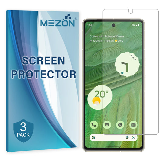 [3 Pack] MEZON Google Pixel 7 (6.3") Ultra Clear Screen Protector Case Friendly Film (Pixel 7, Clear)