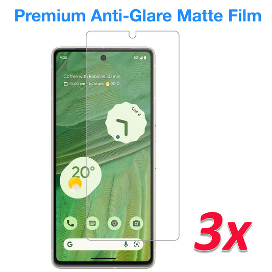 [3 Pack] MEZON Google Pixel 7 (6.3") Anti-Glare Matte Screen Protector Case Friendly Film (Pixel 7, Matte)