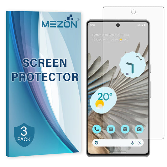 [3 Pack] MEZON Google Pixel 7 Pro (6.7") Premium Hydrogel Clear Edge-to-Edge Full Coverage Screen Protector Fingerprint Film
